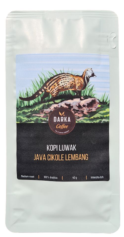 Cibetková káva Kopi Luwak Cikole Lembang - zrnková káva