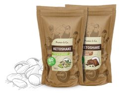 Protein&Co. Ketoshake 1 + 1 kg - proteinový dietní koktejl ZVOL PŘÍCHUŤ 1: Vanilla dream, ZVOL PŘÍCHUŤ 2: Vanilla dream