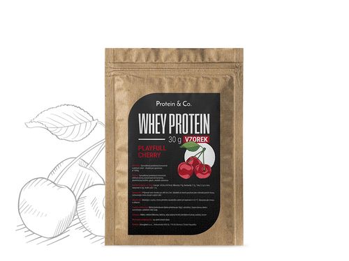 Protein&Co. CFM WHEY PROTEIN 80 - 30g Příchuť 1: playful cherry