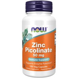Now Zinc Picolinate – zinek pikolinát 50 mg 120 rostlinných kapslí