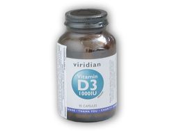 Viridian Vitamin D3 1000iu 90 kapslí