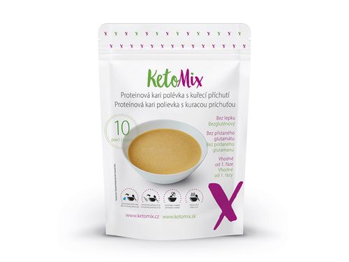 KetoMix Proteinová kari polévka s kuřecí příchutí (10 porcí) 250 g