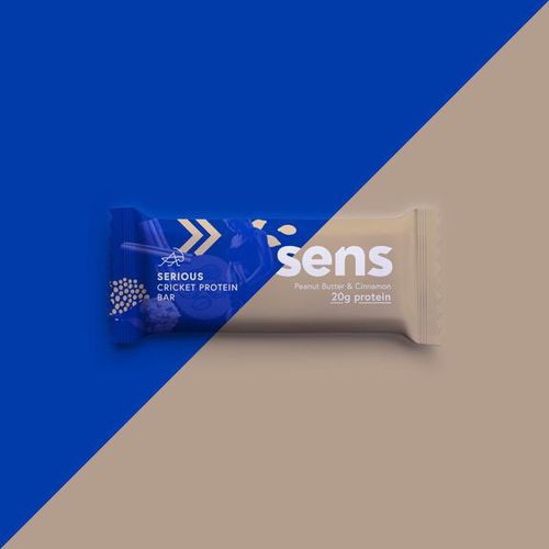 SENS Foods SERIOUS CRICKET PROTEIN BAR 60 g (SENS Food) Příchuť 1: Arašídové máslo a skořice