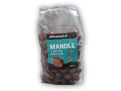 Allnature Mandle v mléčné čokoládě 500g