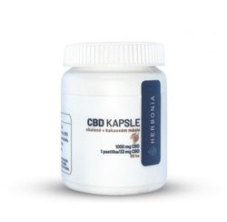 Kapsle v kakaovem obalu, CBD 1000mg (6%), 30 ks