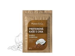 Protein&Co. Proteinové kaše s chia 80 g – 4 příchutě Příchuť 1: kokos s mandlí, Váha: 80 g