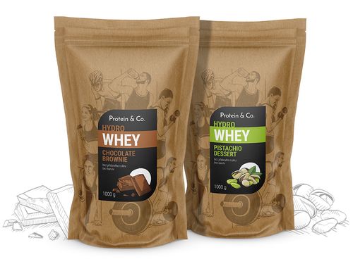 Protein&Co. HYDRO WHEY 2 kg ZVOL PŘÍCHUŤ 1: Chocolate brownie, ZVOL PŘÍCHUŤ 2: Chocolate brownie