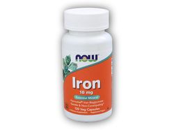 NOW Foods Iron Bisglycinate chelát 18mg 120 kapslí