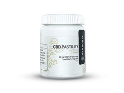 Konopné zázvorové pastilky, 60 mg CBD, 40 ks