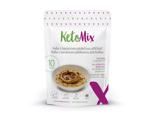 KetoMix Proteinová kaše s banánovo-jablečnou příchutí (10 porcí) 280 g