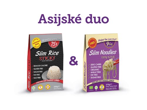 Slim Pasta Výhodný balíček  Rýže + Nudle (2 ks) 470 g