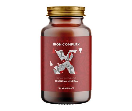 BrainMax Iron Complex, železo bisglycinát, 25 mg, 100 rostlinných kapslí