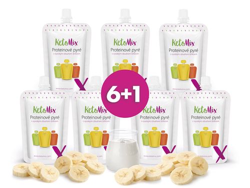 Proteinové pyré s příchutí banán a jogurt | 7 x 100 g