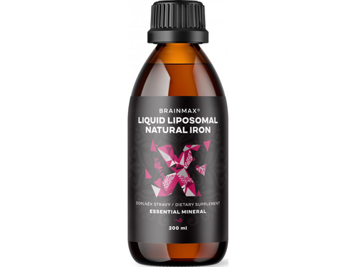 BrainMax Liposomal Natural Iron, lipozomální železo, 200 ml