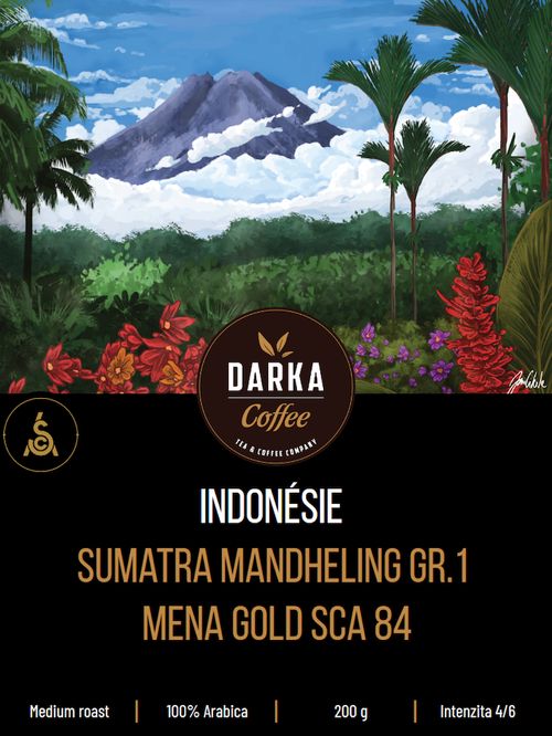 Indonesie Sumatra Mandheling Gr.1 Mena Gold SCA 84 - zrnková káva