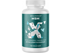 BrainMax MSM, 800 mg, 200 rostlinných kapslí, Methylsulfonylmethan