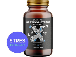 BrainMax Cortisol Stress Support, komplex pro zvládání stresu, 60 rostlinných kapslí