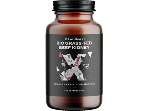 BrainMax Grass-Fed Beef kidney, hovězí ledviny, BIO, 240 kapslí