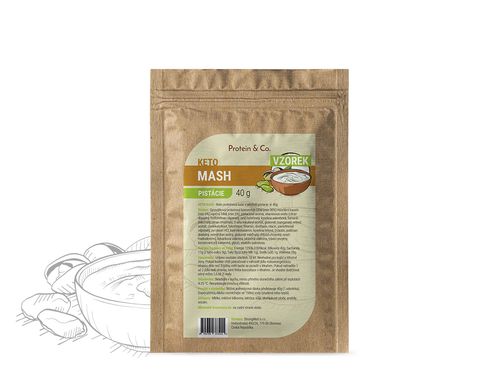 Protein&Co. Keto mash – proteinová dietní kaše vzorek 40 g Příchuť: Pistácie