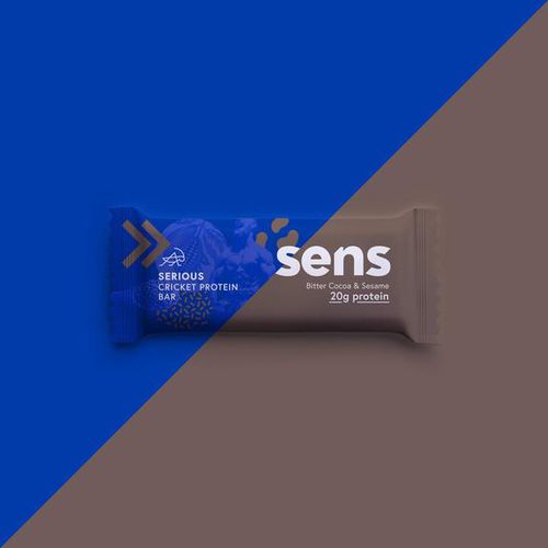 SENS Foods SERIOUS CRICKET PROTEIN BAR 60 g (SENS Food) Příchuť 1: Hořké kakao a sezam