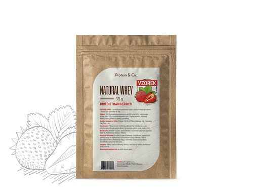 Protein&Co. NATURAL WHEY 30 g Příchuť: Pure raspberry