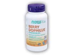 NOW Foods BerryDophilus Kids probiotika 60 žv. pastilek