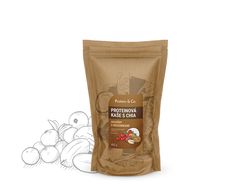 Protein&Co. Proteinové kaše s chia 480 g – 4 příchutě Příchuť 1: Arašídy s brusinkami, Váha: 480 g