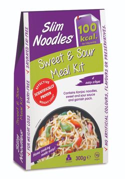 Slim Noodles Hotové jídlo se Sweet & Sour omáčkou a kořením (100 kcal, 22,7 g sacharidů / 150 g)
