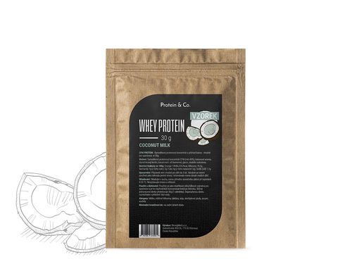 Protein&Co. CFM WHEY PROTEIN 80 - 30g Příchuť 1: Coconut milk