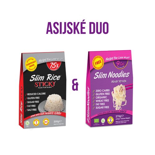 Slim Pasta Výhodný balíček  Rýže + Nudle (2 ks) 470 g